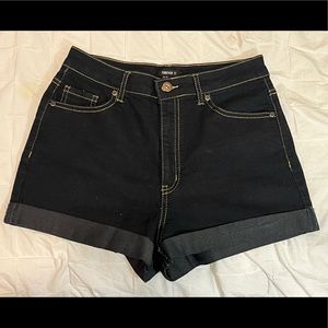 Forever 21 Dark Navy Denim Shorts